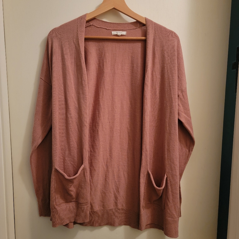 Maurices Womens Salmon Cardigan w/ Front Pockets Sz M